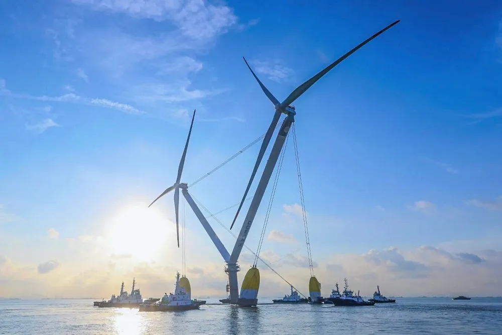 China's Mingyang launched a twin-headed floating offshore wind turbine last year.