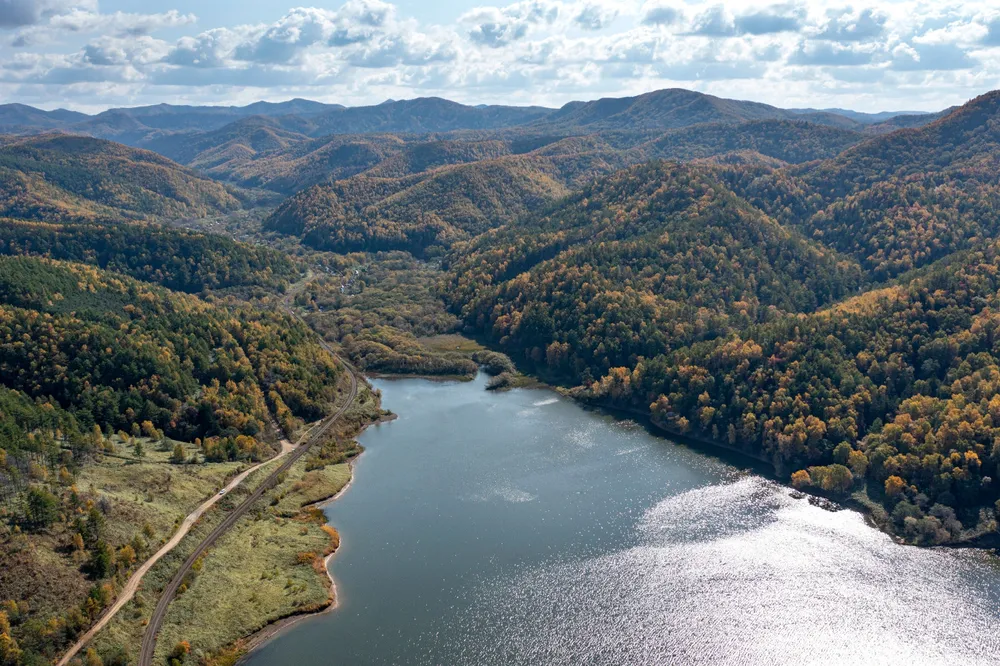 Testing ground: a lake near the city of Kholmsk on the Sakhalin Island in Russia’s far east