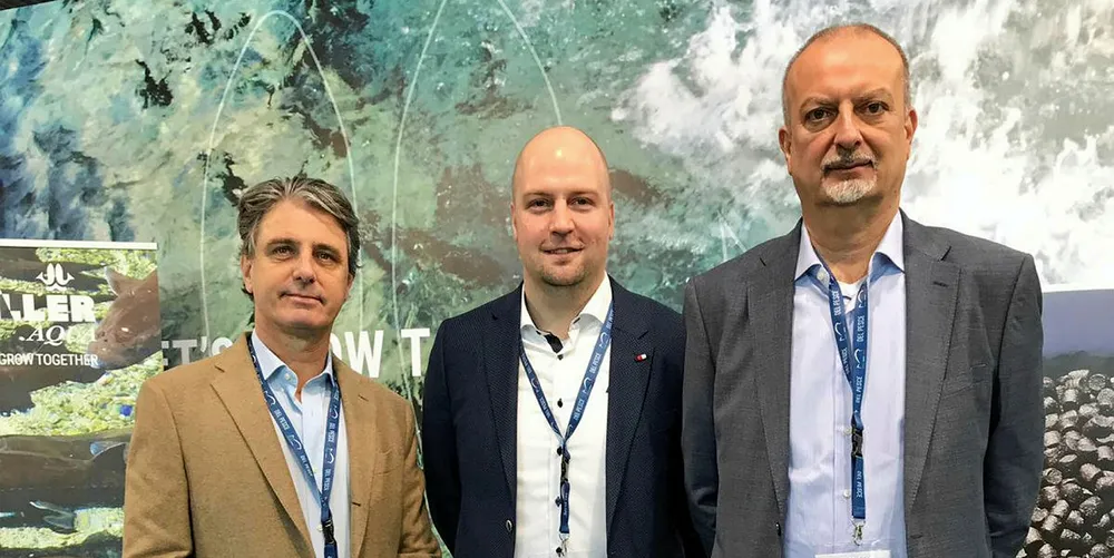 Aller Aqua's Stefano de Dominis, Robert Tillner and Armando Marcon.
