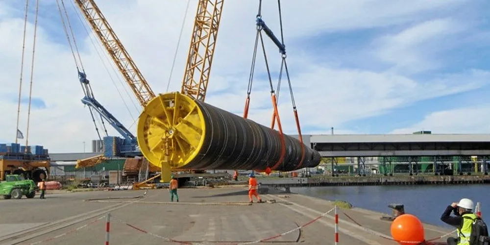 An offshore project under construction in Germany