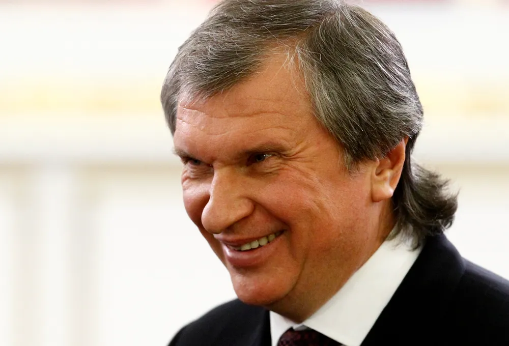 Two's company: Rosneft chairman Igor Sechin joined by son Ivan at company