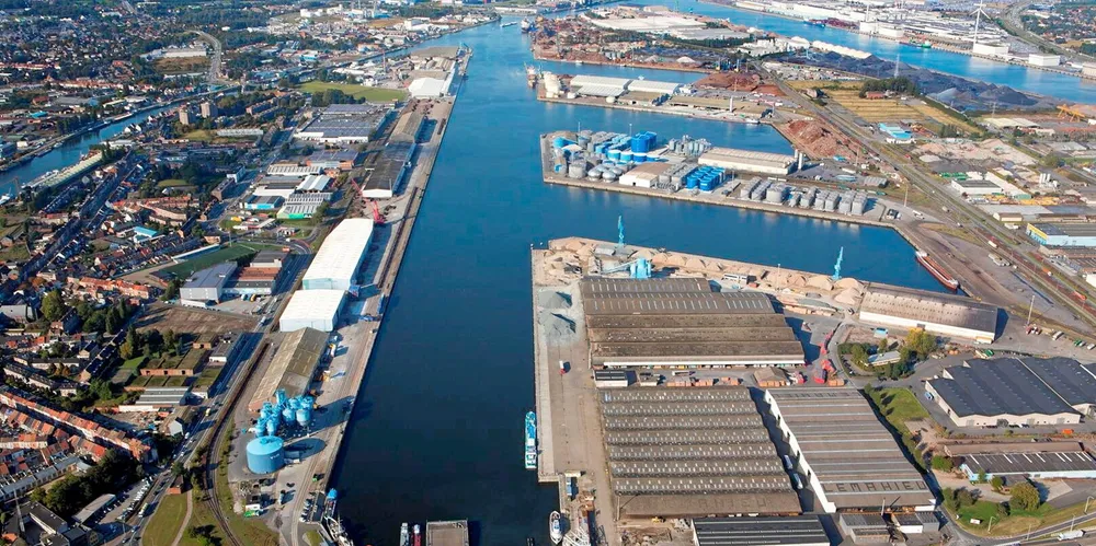 The port of Ghent in Belgium.