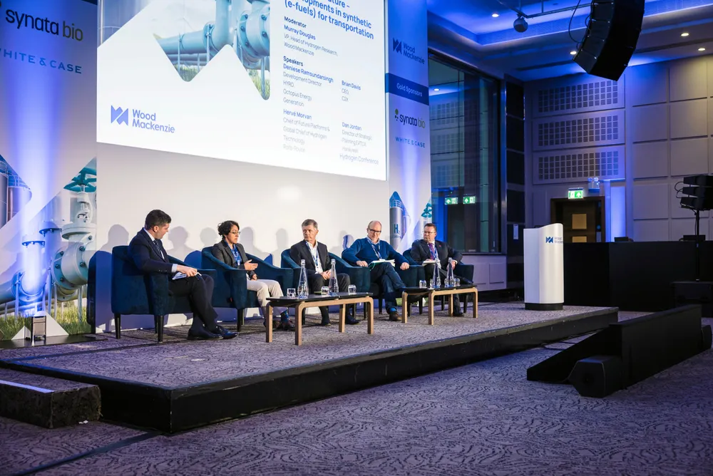 Brian Davis, CEO of C2X, (centre) at the Wood Mackenzie Hydrogen Conference 2024.