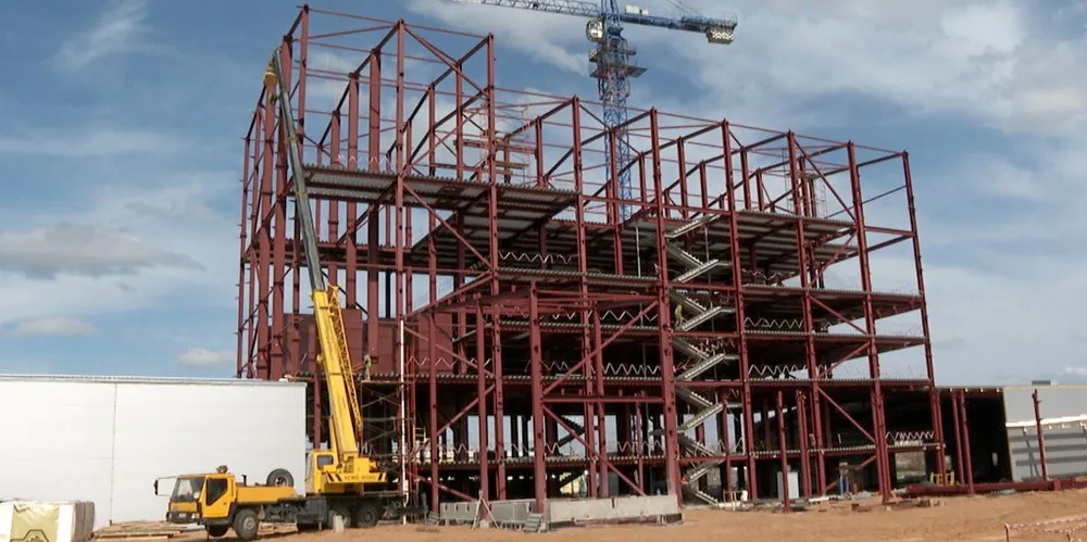 The new factory is already roughly 40 percent complete.
