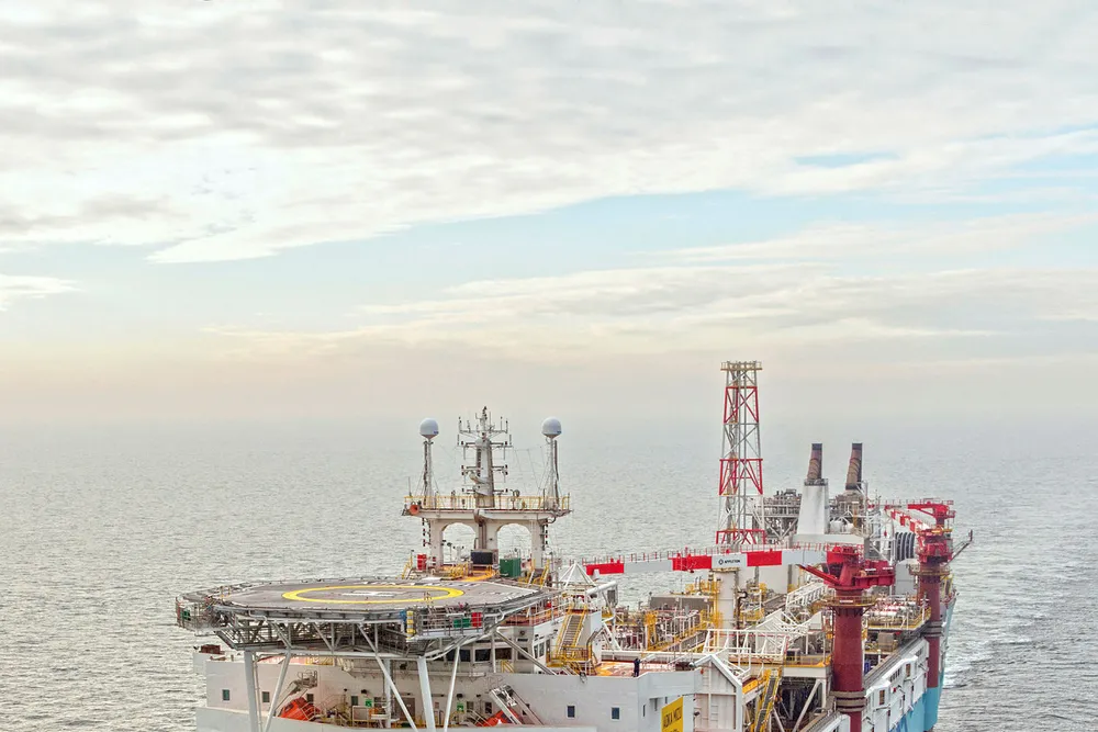 Emergency: the Aoka Mizu FPSO at Hurricane Energy's Lancaster field off the UK