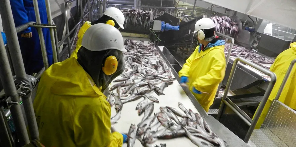 Trident Seafoods processing plant in Akutan, Alaska.