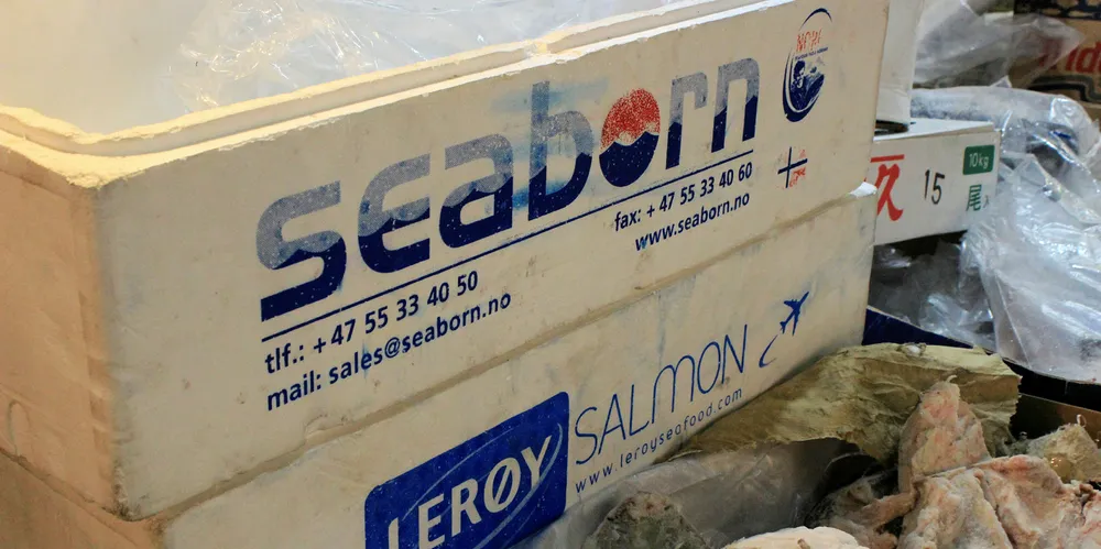 EKSPORT: Laks fra Lerøy og Seaborn på fiskemarkedet Tsukiji i Tokyo.