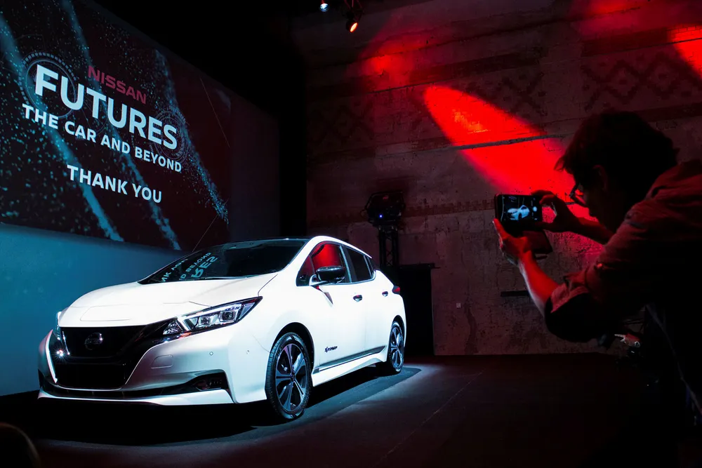 I oktober i år viste Nissan den nye Leafen på Dogai Oslo. Foto: Mariam Butt/NTB Scanpix