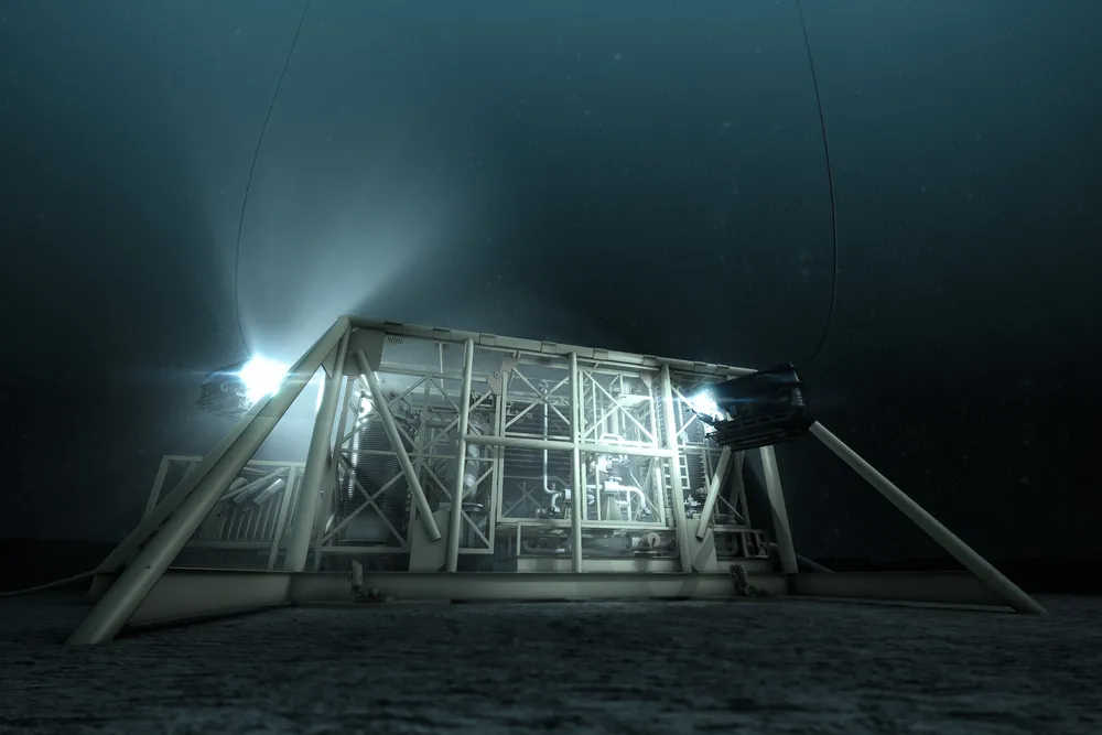 Seabed compression: an illustration of GE’s 3rd generation subsea dry gas compression system with subsea power distribution