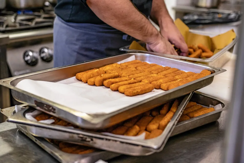 USDA pollock fish sticks are a staple product in the government program.