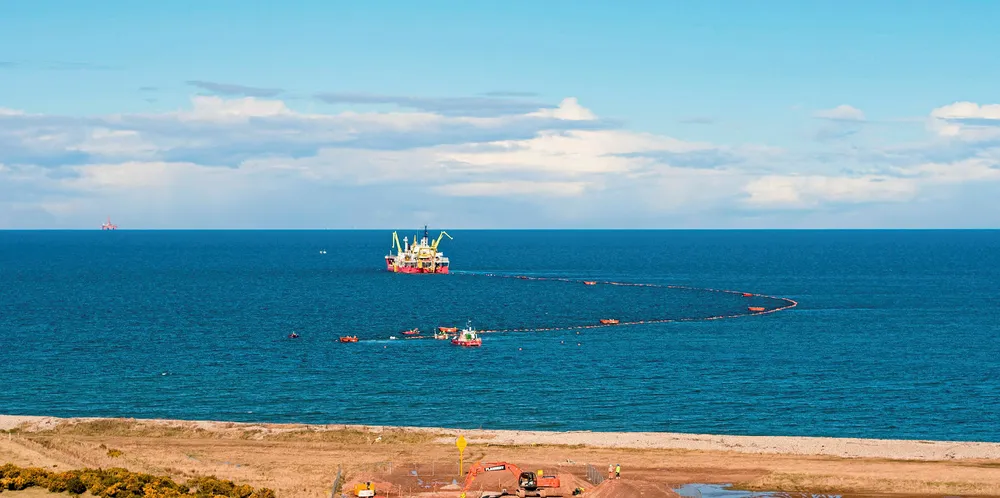 Nexans' Skaggerak cable-lay vessel at work in the North Sea
