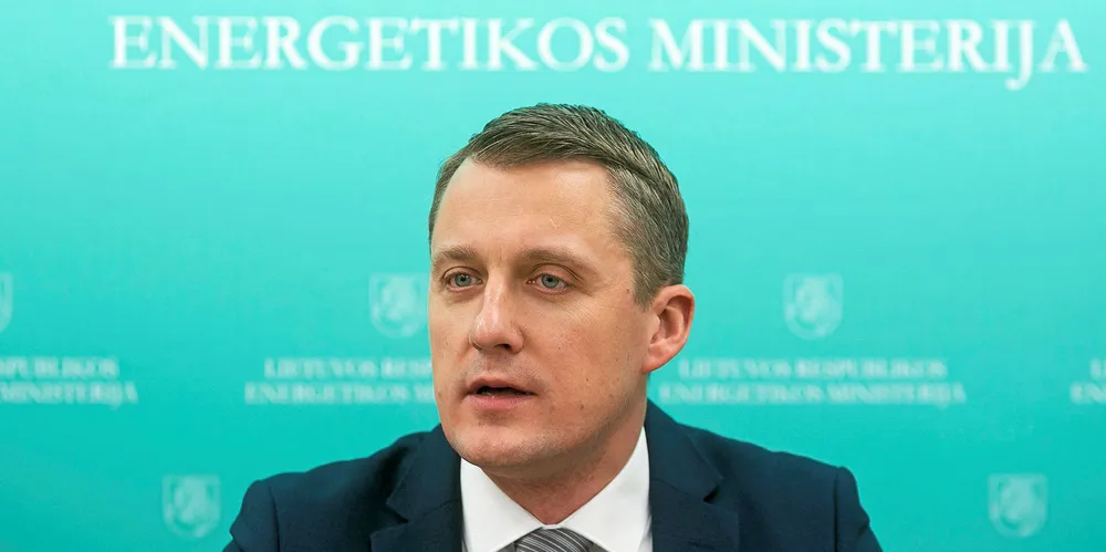 Lithuanian energy minister Žygimantas Vaičiūnas