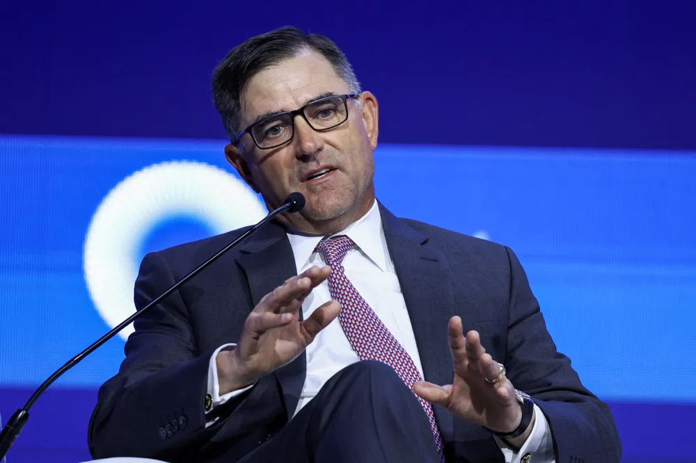 Halliburton chief executive Jeff Miller attends a panel during Abu Dhabi International Progressive Energy Congress (ADIPEC), in Abu Dhabi, United Arab Emirates, October 2, 2023.
