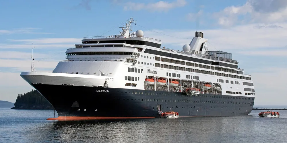 The cruise ship Aegean Myth, seen here under its previous guise as Holland America Line's Maasdam. The ship has been sold to a French cruise start-up.