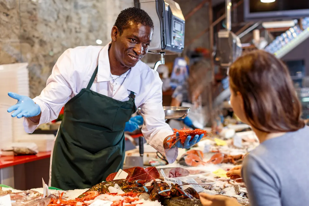 Seafood sales took a step back in December.