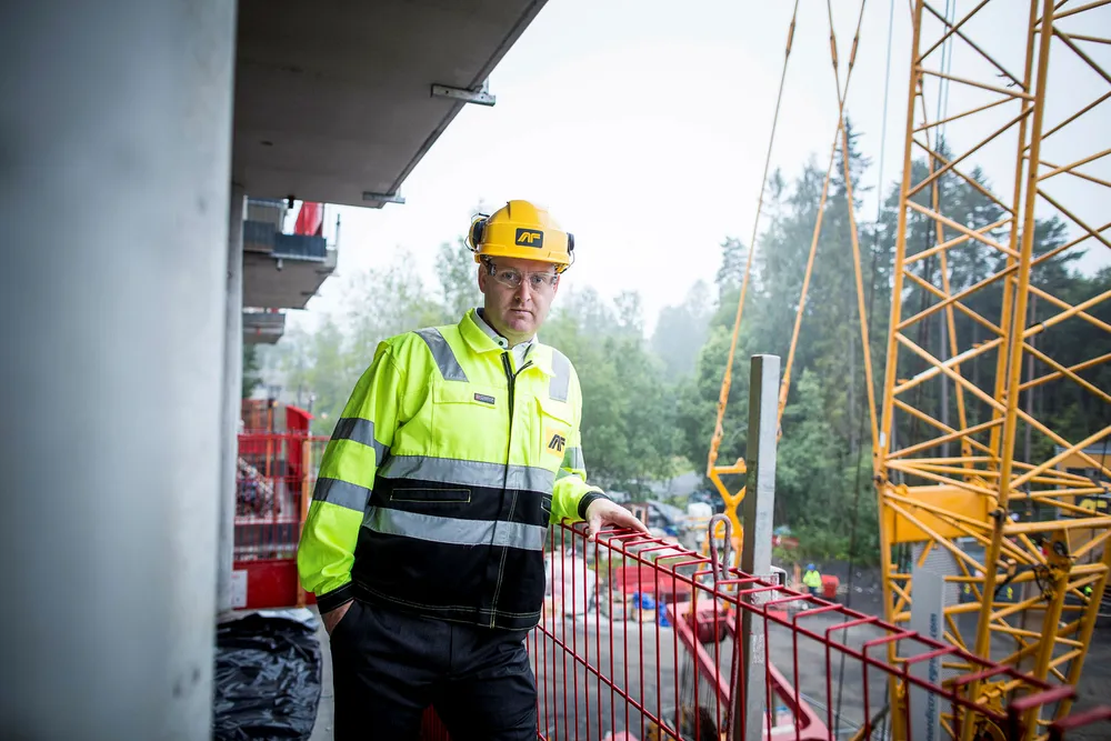 - Lillo Gård har blitt godt mottatt i markedet, sier konsernsjef Morten Grongstad i AF Gruppen. Her fra et prosjekt på Lørenskog i 2016. Foto: Gunnar Blöndal