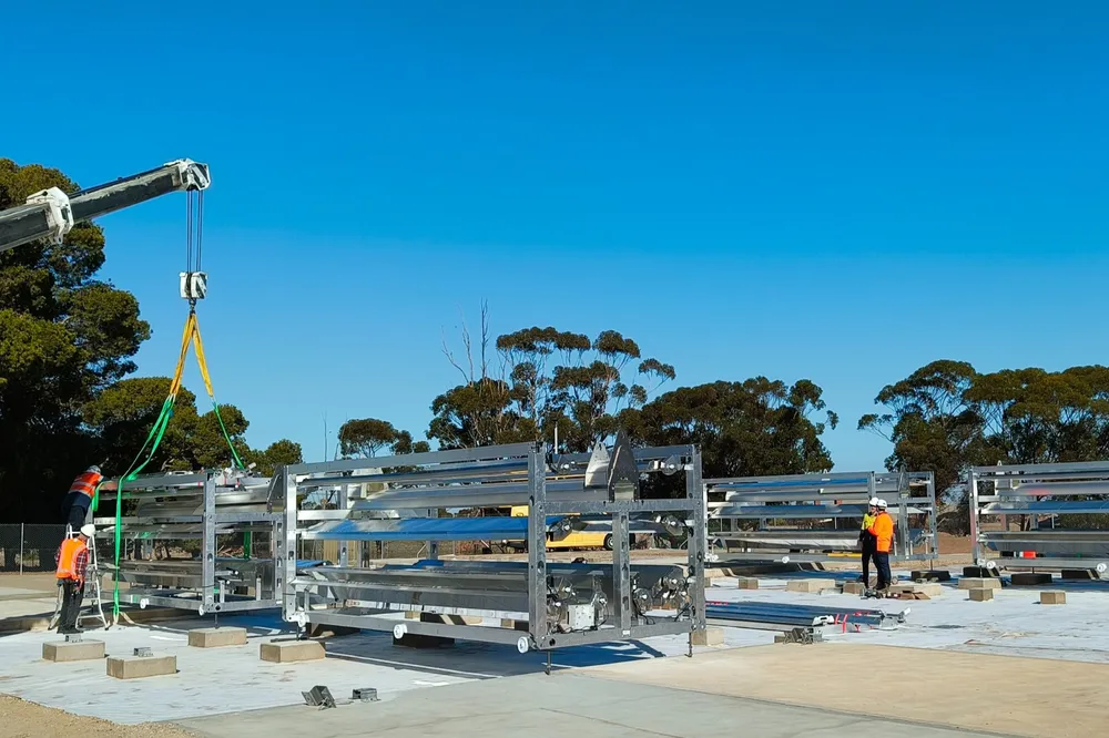Construction of Sparc's solar-to-hydrogen pilot plant in Adelaide in June 2025