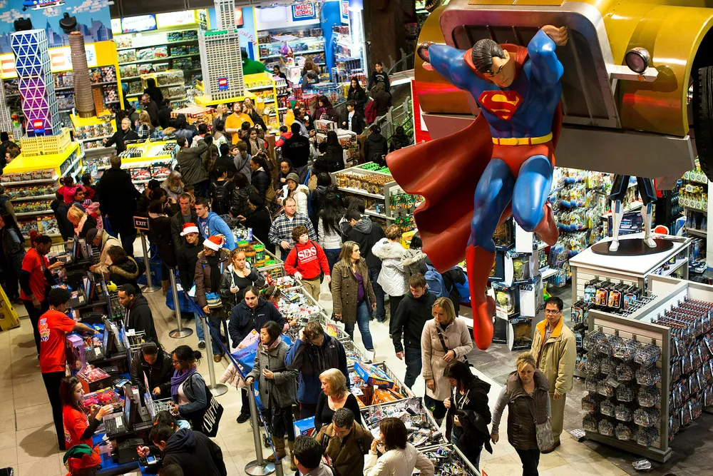 Det amerikanske leketøysselskapet sliter Toys «R» Us med høy gjeld og har konkurranse. Foto: John Minchillo/AP/NTB Scanpix