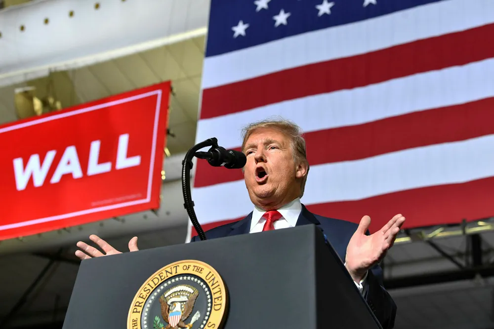 President Donald Trump under et evenement i El Paso i Texas tidligere denne uken.