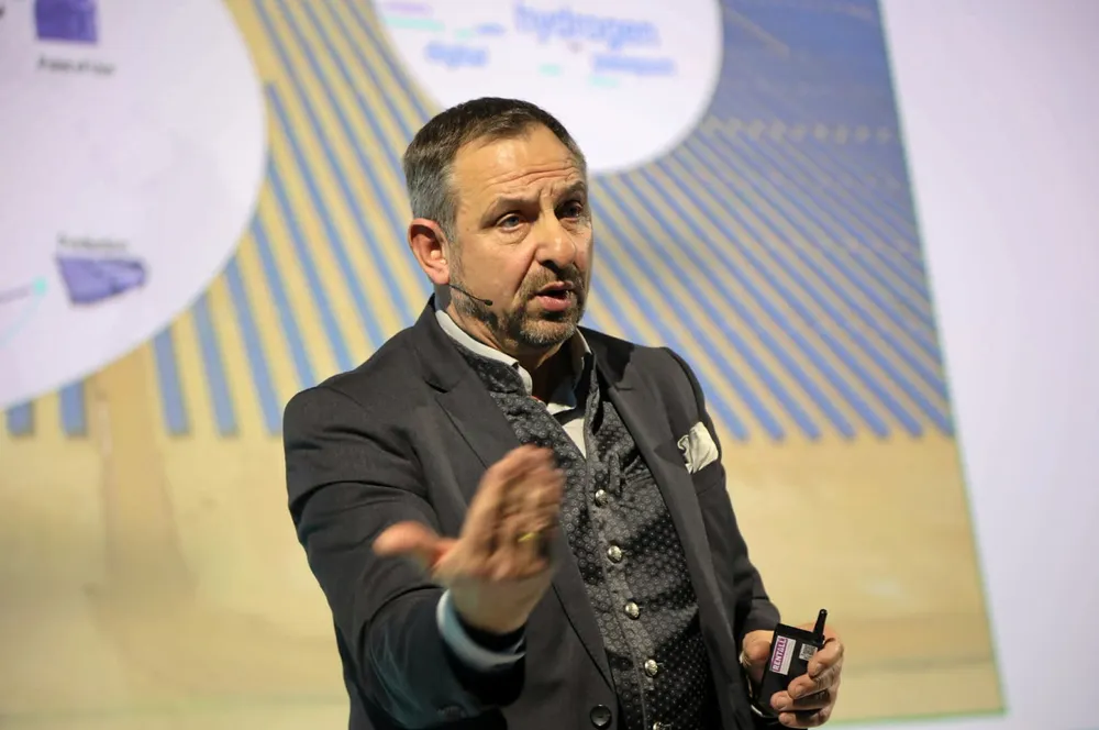 Jorgo Chatzimarkakis, CEO of trade association Hydrogen Europe, speaking at World Hydrogen Week in Brussels last year.