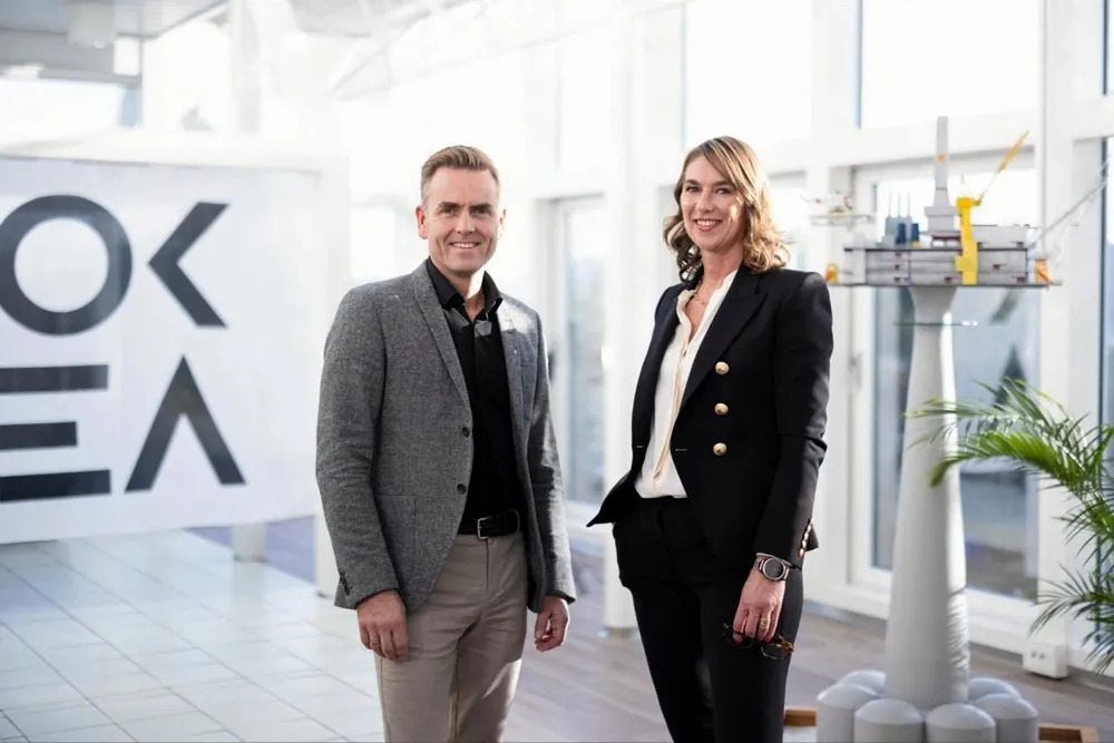 OKEA chief executive Svein Jakob Liknes and chief financial officer Birte Norheim