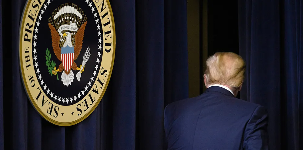 US President Donald Trump is on the way out.