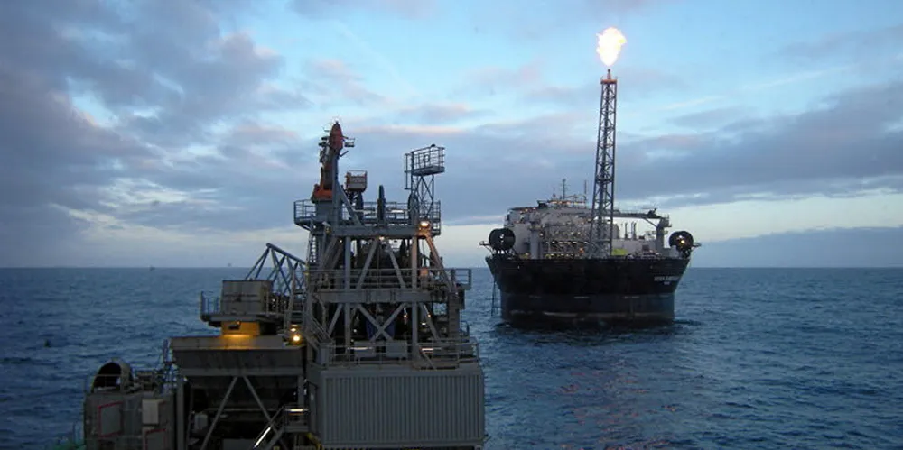 Oil floating production storage and offloading vessel Sevan Hummingbird in operation