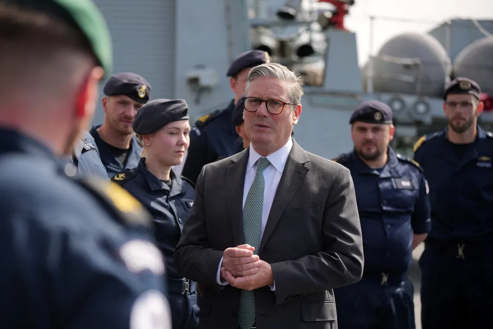 Statsminister Keir Starmer, om bord på HMS St Albans i Oslo nylig, tilbyr avansert samarbeid.