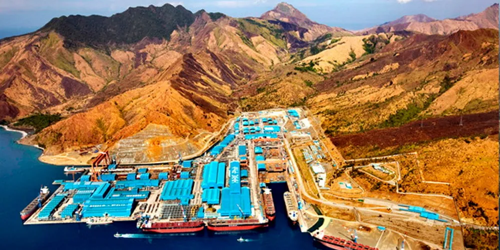 An aerial view of Agila Subic Shipyard, the former Hanjin Heavy Industries & Construction Philippines.