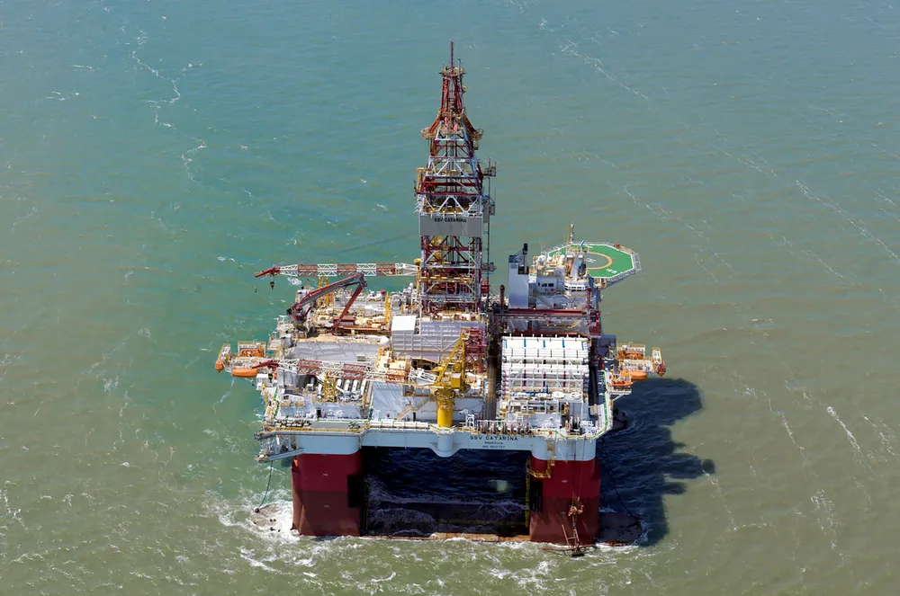 The semi-submersible drilling rig Catarina.