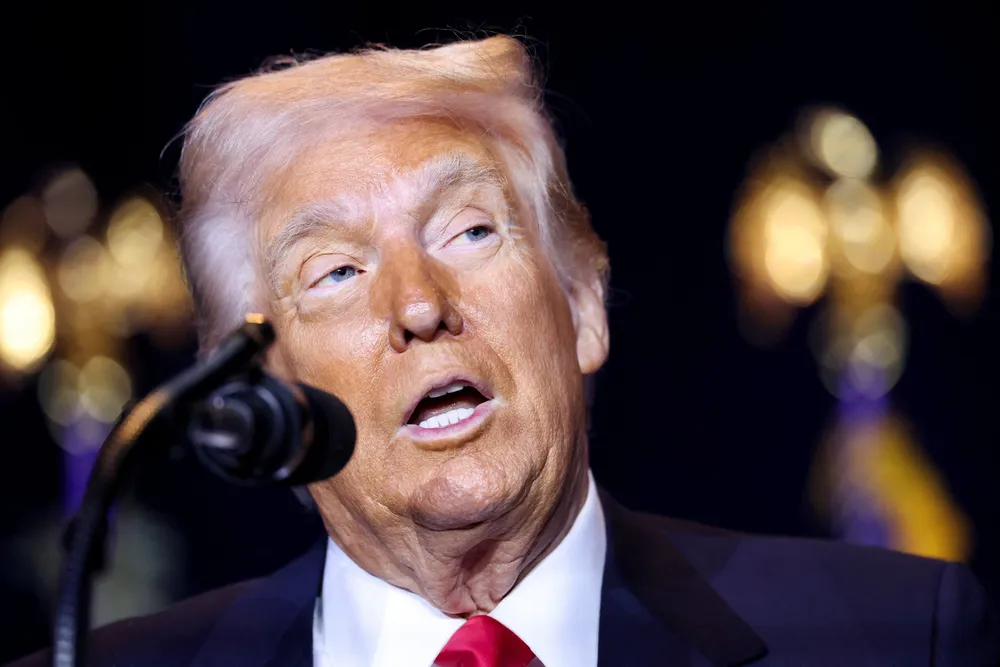 US President Donald Trump attends the annual National Prayer Breakfast at Hilton hotel in Washington, US, on 6 February 2025.