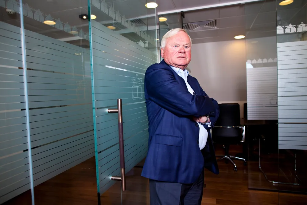 John Fredriksen i gruppens London-hovedkvarter i Sloane Square, som nå er stengt.