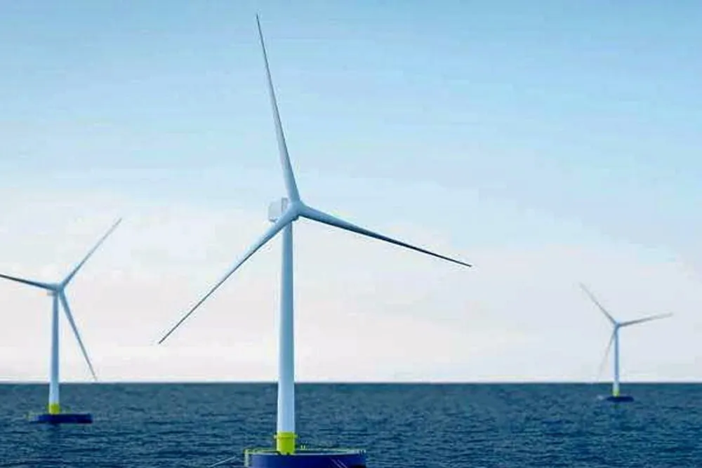 Doing the rounds: an artist's impression of Sevan SSP's cylindrical floating moonpool foundation for offshore wind turbines