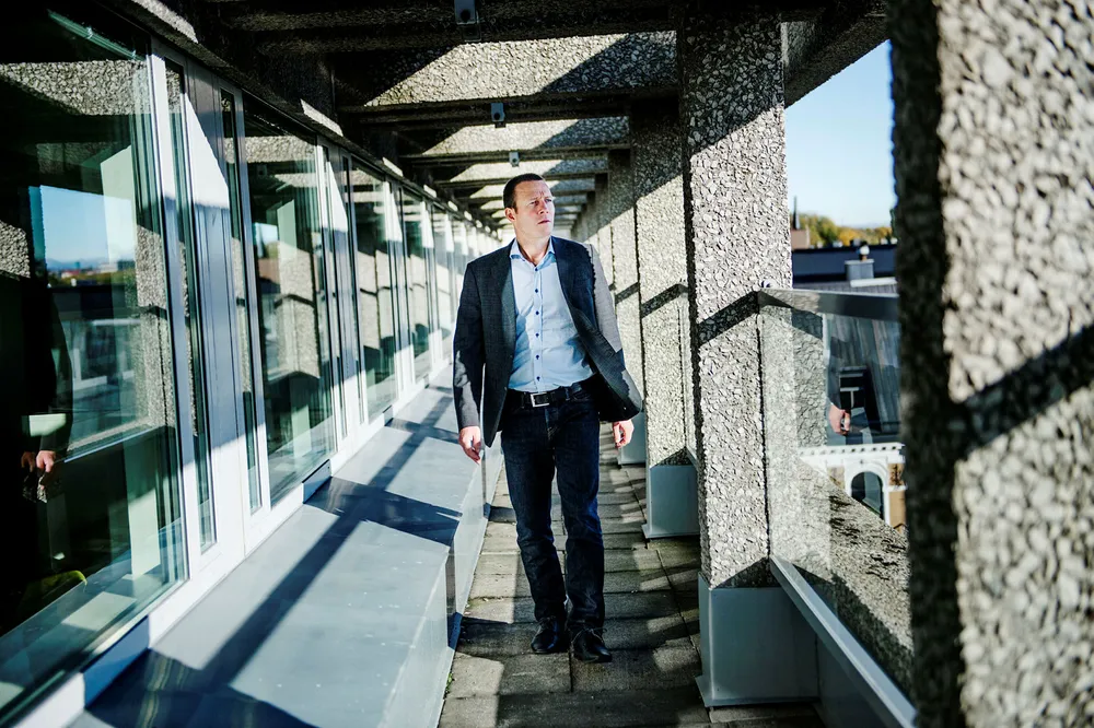 Direktør Harald Jachwitz Andersen i Virke Handel sier 40.000 norske arbeidsplasser innen norsk handel vil forsvinne med dagens vekstfart i utenlandshandelen. Foto: Hampus Lundgren