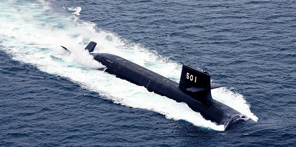 The 84-metre Souryu was damaged in a collision with a cargo vessel.