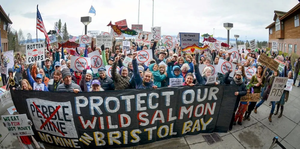 At a DEIS public hearing in Alaska last year, hundreds of people provided testimony on the mine's potential effects.