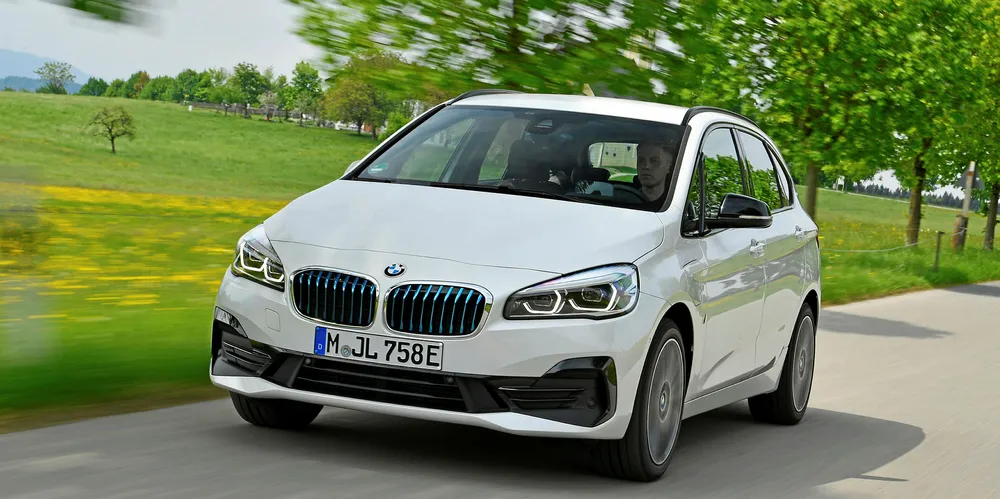 Electronic version of BMW passenger car powered by a lithium-ion battery