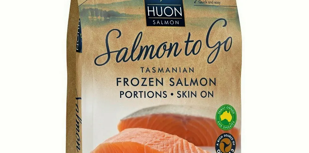 Huon frozen salmon portions, now available in Woolworths.