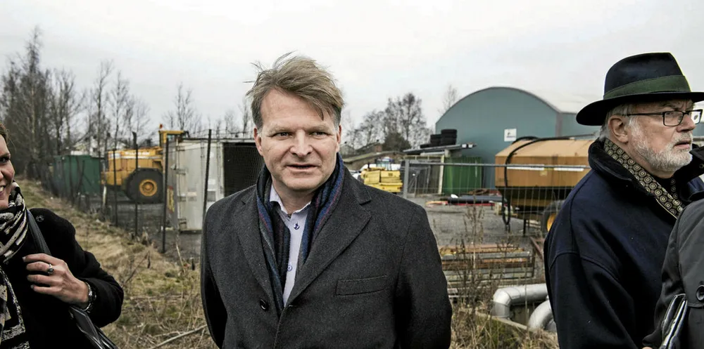 Nordic Aquafarms President Erik Heim has been working to begin construction of a massive, land-based salmon farm in Maine. That process is nearly complete, according to the company.