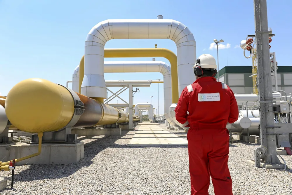 A block valve on the strategically-important Trans Adriatic gas pipeline.
