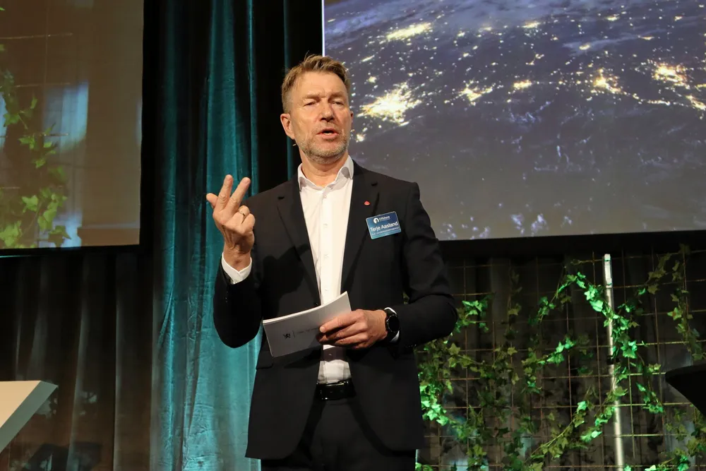 Norwegian petroleum and energy minister Terje Aasland at recent offshore conference.