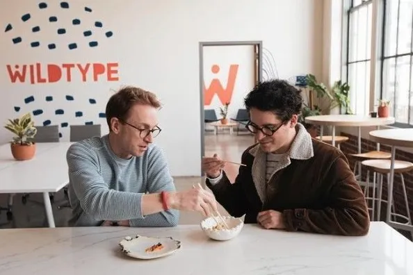 Justin Kolbeck, left, and Arye Elfenbein, founders of Wildtype. The cell-based seafood has received a key FDA approval.