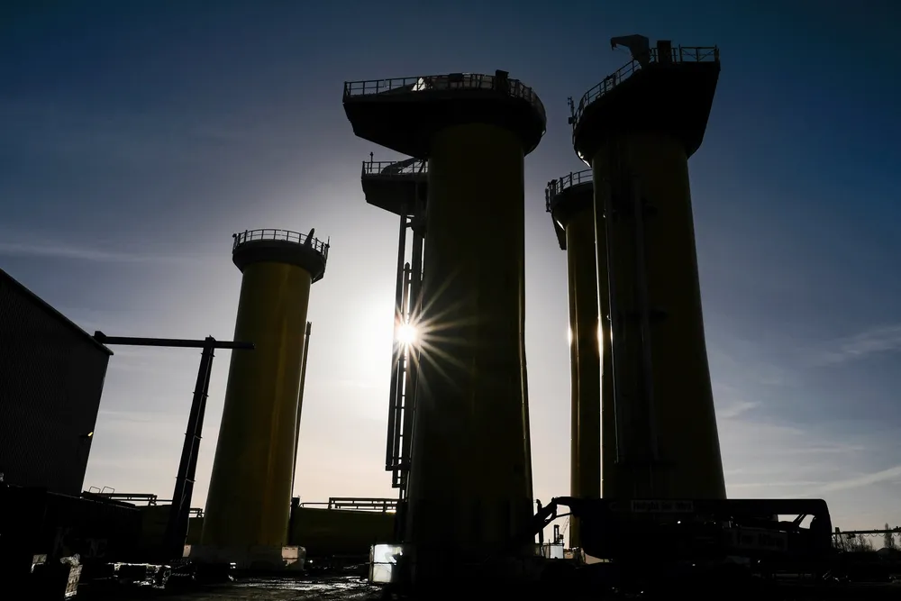 Transition pieces for UK offshore wind farms.