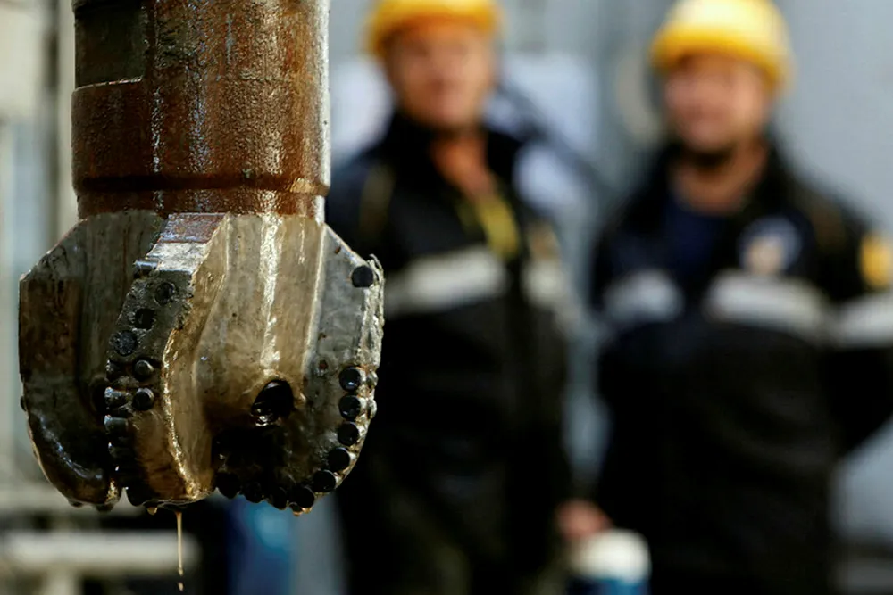 Drillbit posed: for drilling at Troll Phase 3