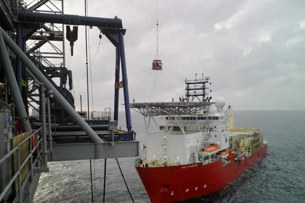 Ambitious: Hornbeck Offshore Services already has a vessel — the HOS Achiever shown here at the Perdido field in the US Gulf of Mexico — that serves as a flotel.