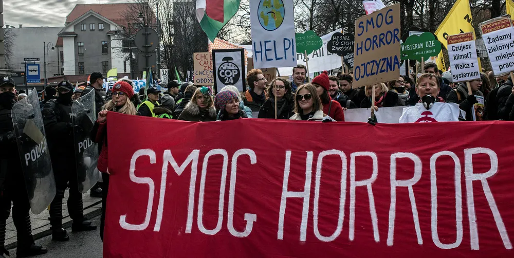 anti-coal protests during the 2018 climate summit in Katowice, Poland.