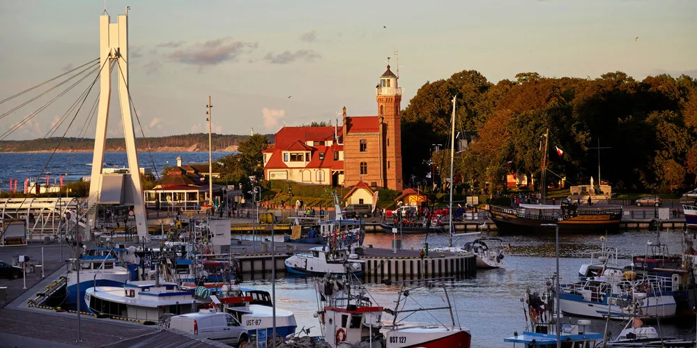 Baltic Sea port of Ustka, Poland