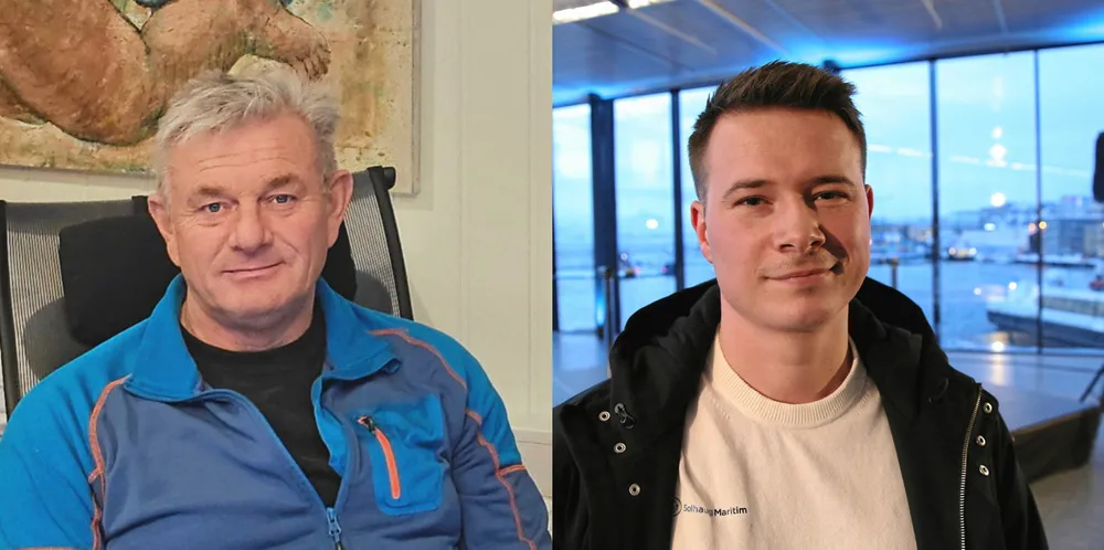 Johan S Olsen i Oso-Maritim og Stephan Solhaug i Solhaug Maritim.