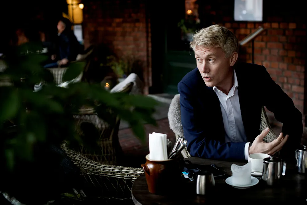 TV 2-sjef Olav T. Sandnes får svar om kanalens økonomiske fremtid i kulturministerens stortingsmelding rett før jul. Foto: Mikaela Berg