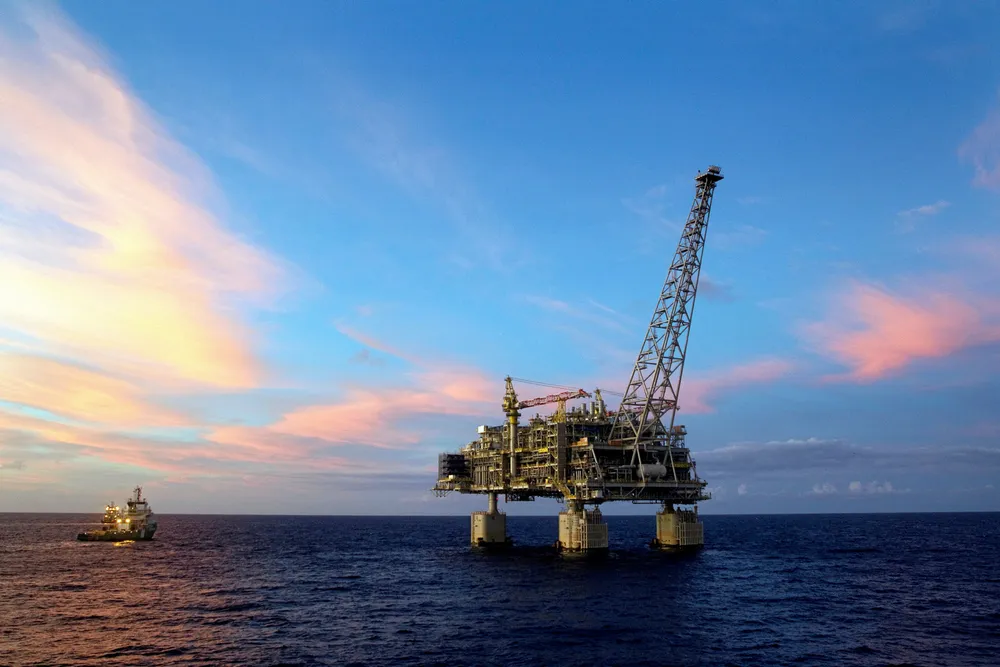 The Wheatstone central processing platform off Western Australia receives gas from various fields including Julimar-Brunello. Received May 2018. Photo: CHEVRON